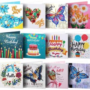 12 Diamond Painting kaarten | Assorti