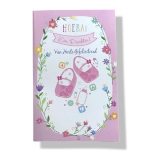 10 Wenskaarten | Geboorte | Dochter | 11x17cm | incl. Envelop | GEB12.1.7