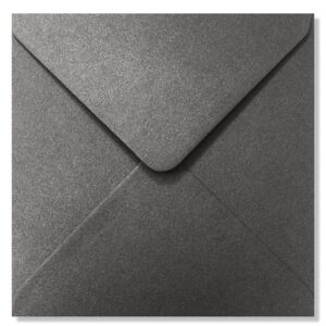 Vierkante envelop zilver antraciet