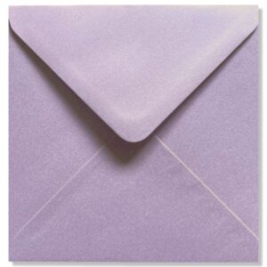 vierkante enveloppen metallic Oud Roze