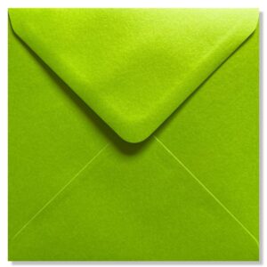 vierkante enveloppen metallic Lime groen