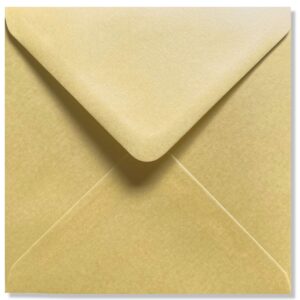 vierkante enveloppen metallic citroen geel