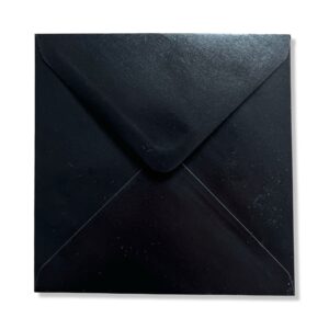 vierkante enveloppen metallic zwart