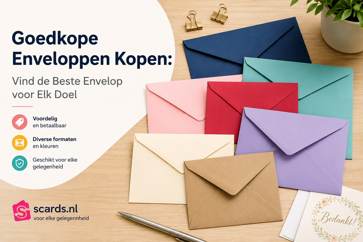 gekleurde enveloppen